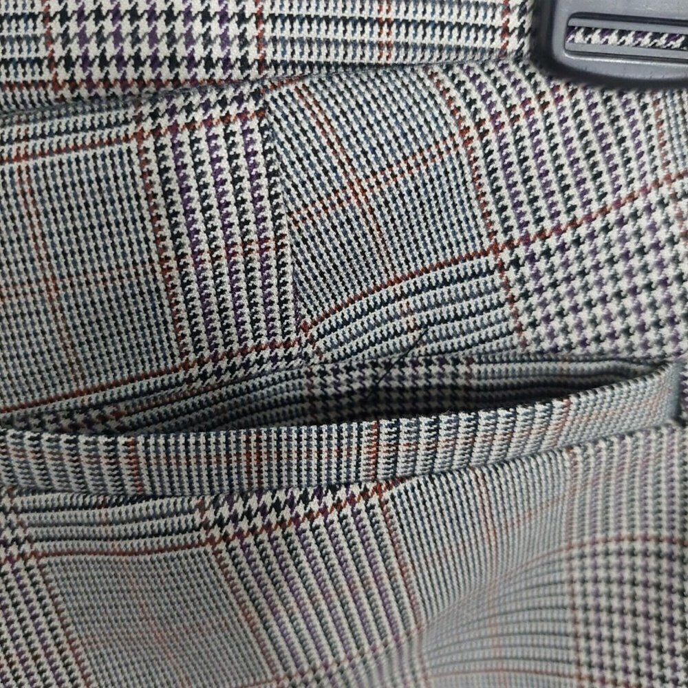Cynthia Rowley New York Women's Gray Plaid Slim Fit Dress Pants Pockets Size 2 - Picture 6 of 7